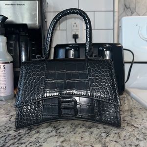 Black Hourglass Mini Balenciaga Bag